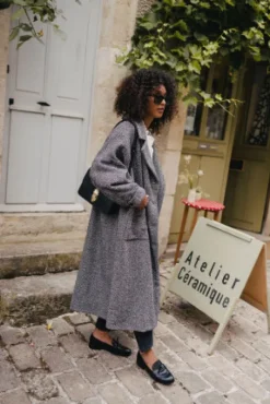 MANTEAU JÉRÉMY CHEVRON NOIR