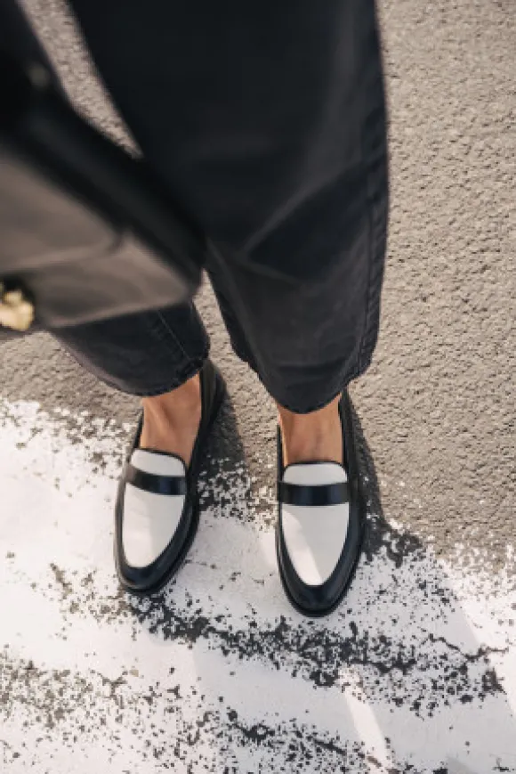 MOCASSINS AMBER BICOLORE