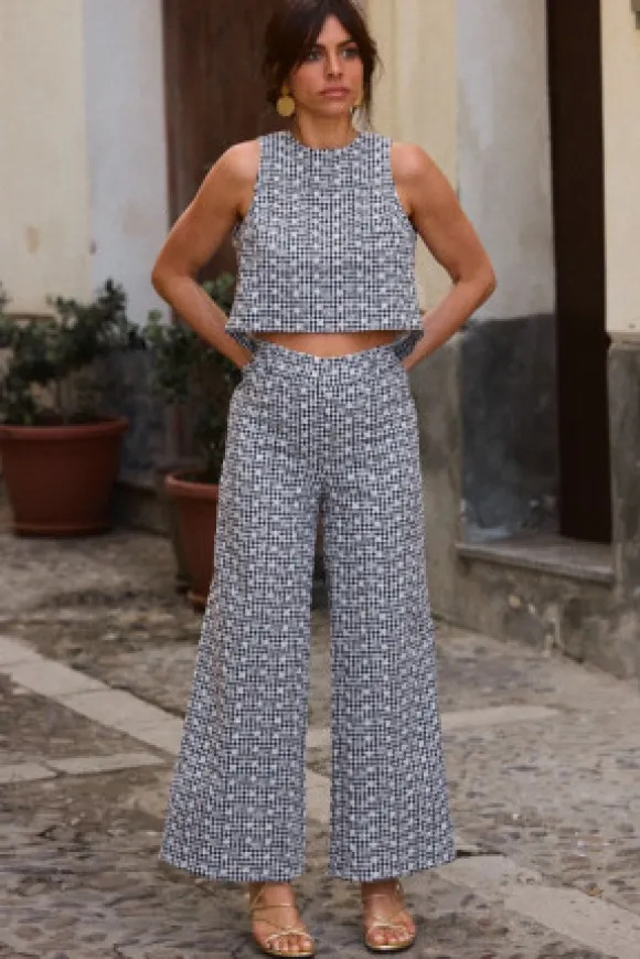 PANTALON COLE VICHY BRODÉ