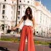 PANTALON MARTIN LIN VISCOSE TERRACOTTA
