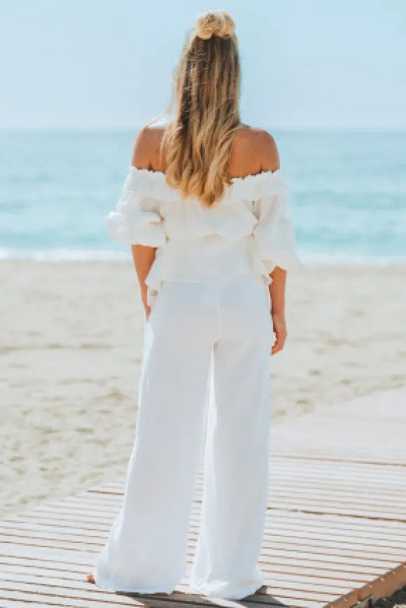 PANTALON MATIAS BLANC COTON