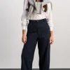 PANTALON PETRI RAYÉ MARINE