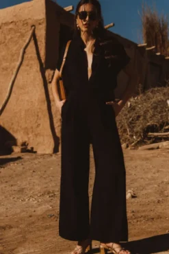 PANTALON TITOU LIN VISCOSE NOIR