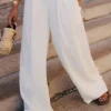 PANTALON TITOU LIN VISCOSE BLANC