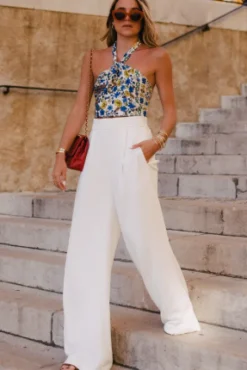 PANTALON TITOU LIN VISCOSE BLANC