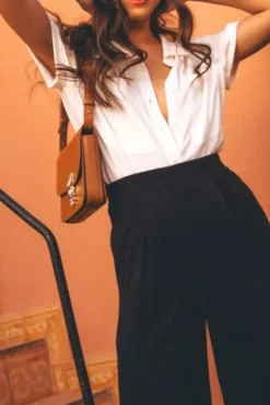PANTALON TITOU LIN VISCOSE NOIR