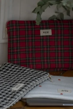 POCHETTE MIRA TARTAN ROUGE