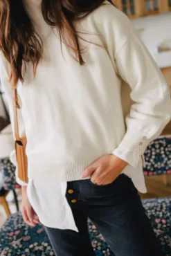 PULL LUCAS ÉCRU