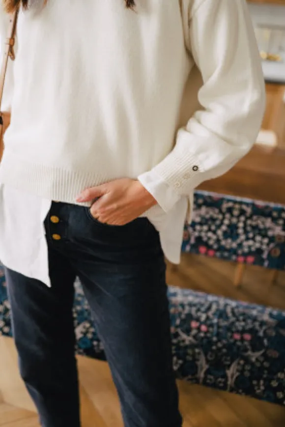 PULL LUCAS ÉCRU