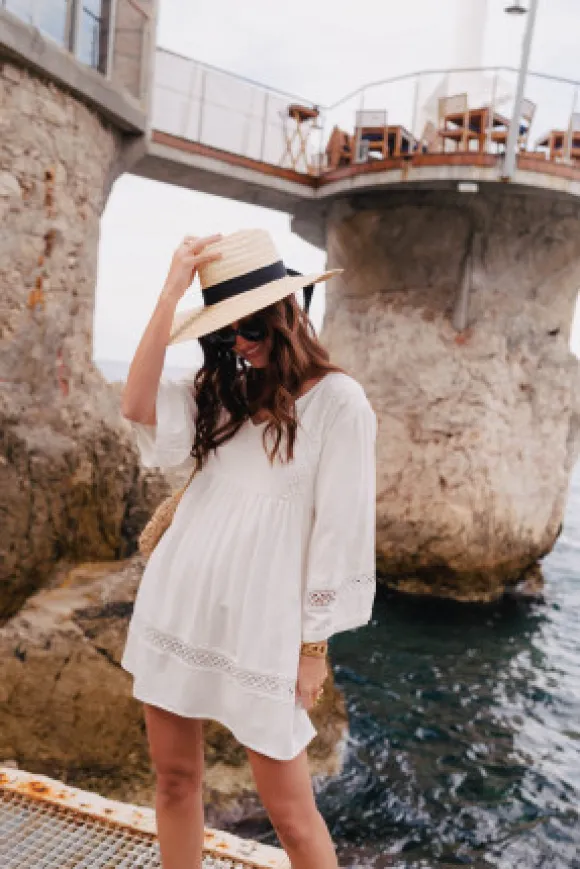 ROBE ALICIA LIN VISCOSE BLANC