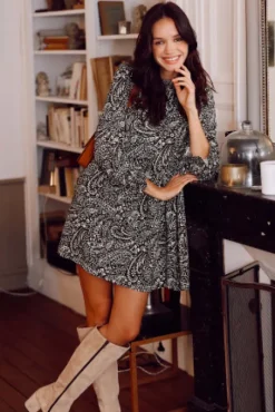 ROBE EUGÉNIE BANDANA KAKI