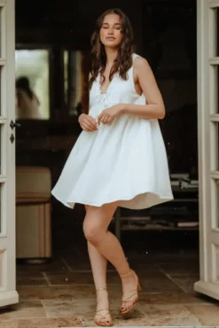 ROBE FANNY BLANC COTON