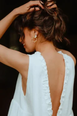 ROBE FANNY BLANC COTON