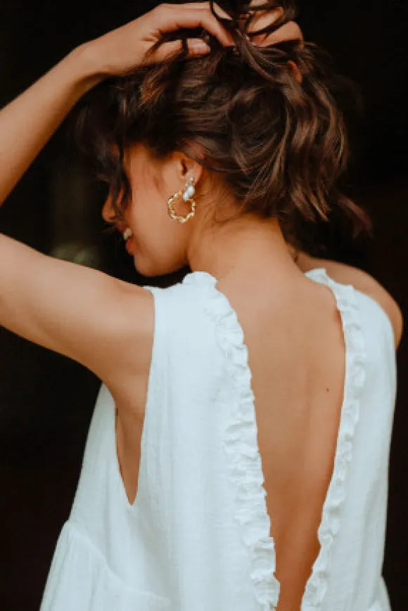 ROBE FANNY BLANC COTON
