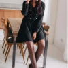 ROBE JADE NOIR COTON
