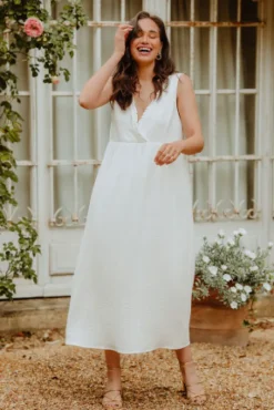 ROBE JILL BLANC COTON