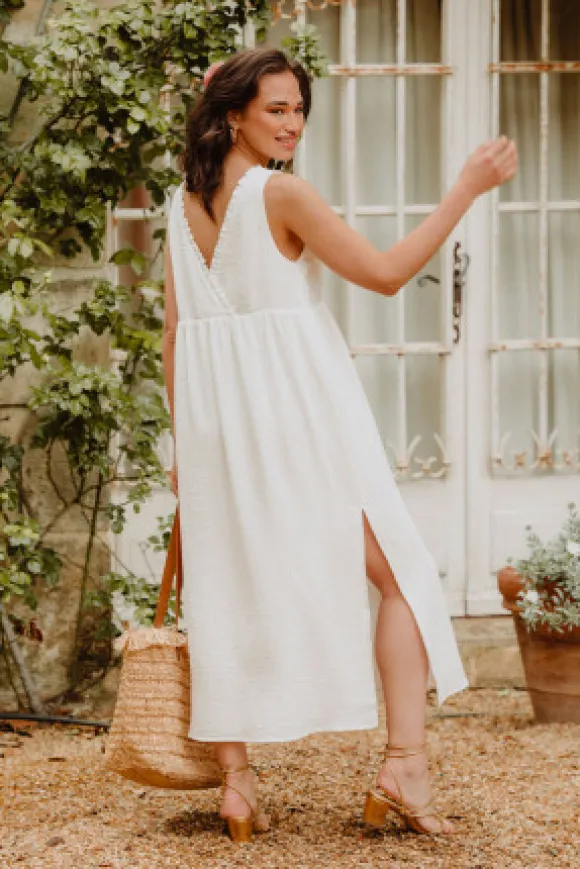 ROBE JILL BLANC COTON