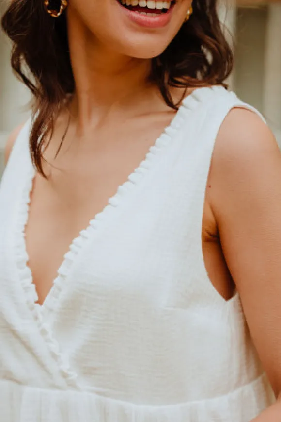 ROBE JILL BLANC COTON