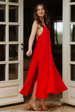 ROBE KATY ROUGE