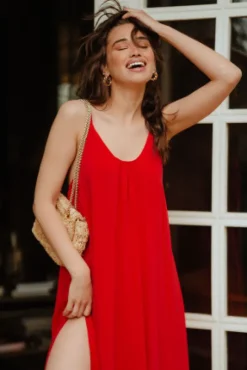 ROBE KATY ROUGE