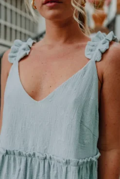 ROBE LIAM MENTHE BRODÉ