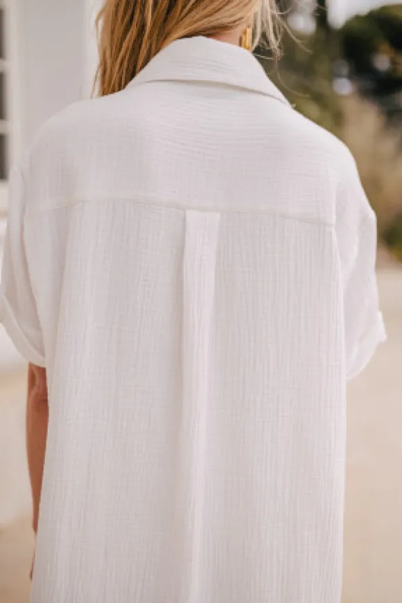 ROBE LISA BLANC COTON