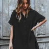 ROBE LISA NOIR COTON