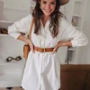 ROBE LISON VELOURS ÉCRU