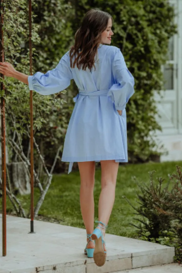 ROBE LOÉ CHAMBRAY BLEU