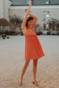 ROBE LÉOLINE ARGILE