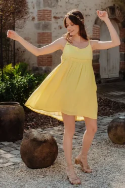 ROBE LÉOLINE JAUNE