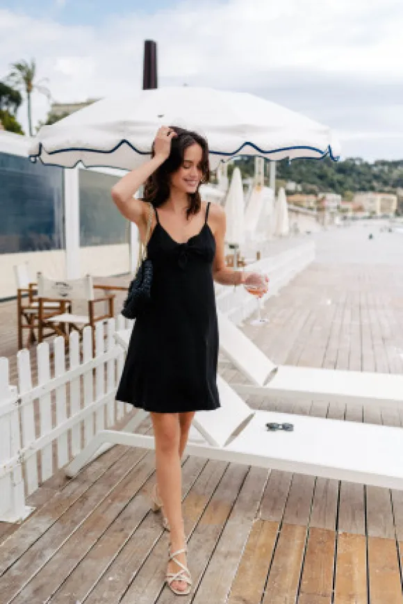 ROBE MARJORIE LIN VISCOSE NOIR