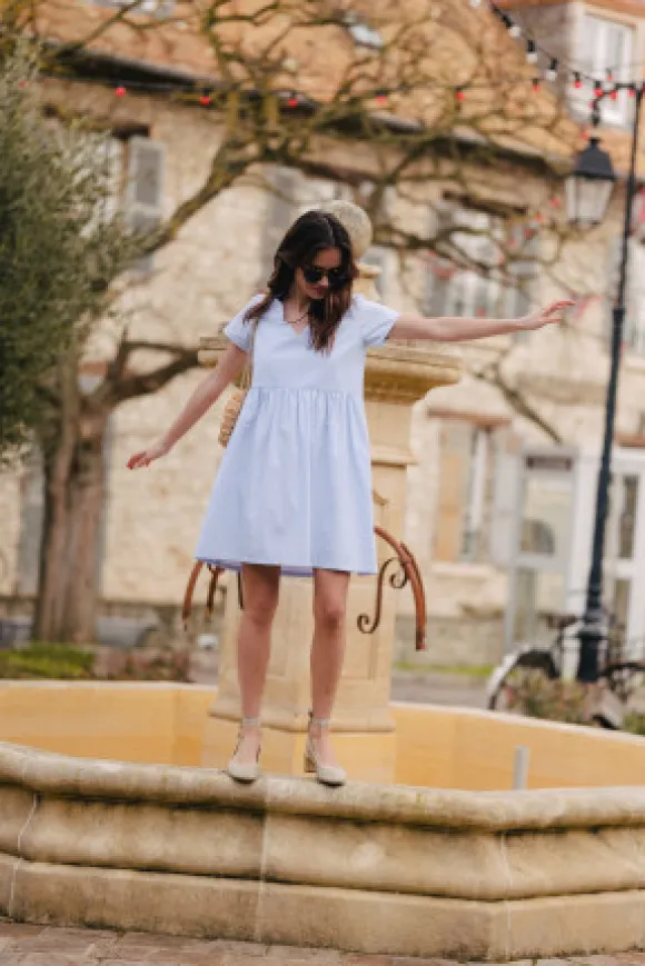 ROBE MARTHA BLEU CIEL