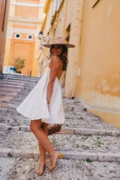 ROBE NANETTE LIN VISCOSE BLANC