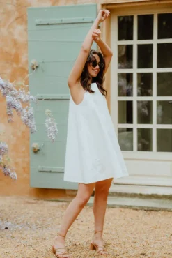 ROBE NOÉLIE LIN BLANC