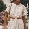 ROBE ODETTE DENTELLE PIVOINE