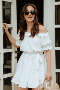 ROBE PETRA BLANC COTON