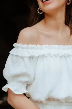 ROBE PETRA BLANC COTON