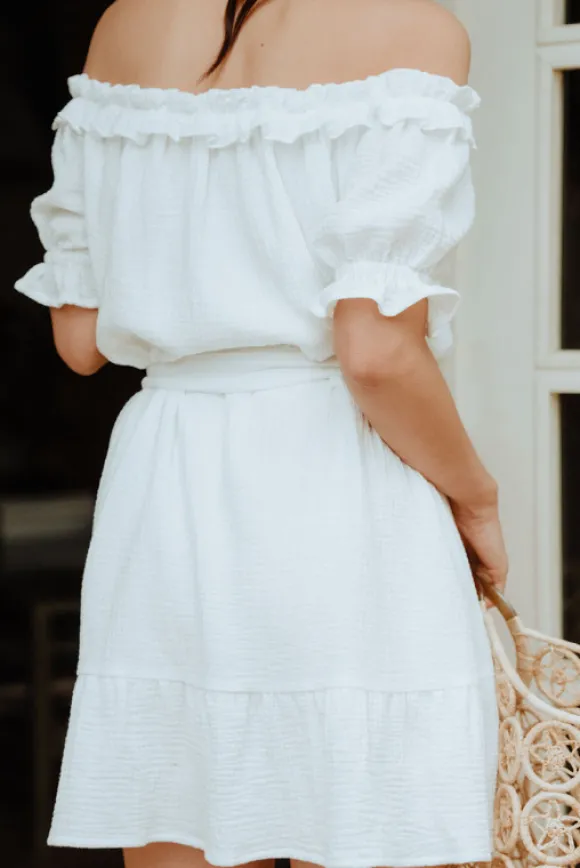 ROBE PETRA BLANC COTON