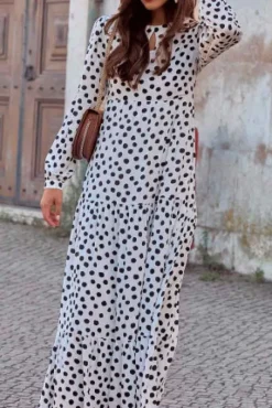 ROBE PÉTIA POIS NOIR