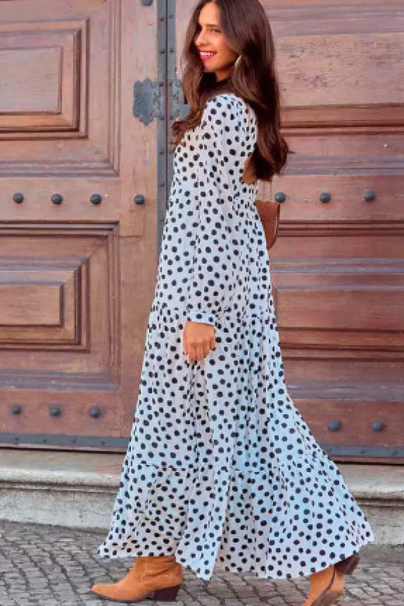 ROBE PÉTIA POIS NOIR