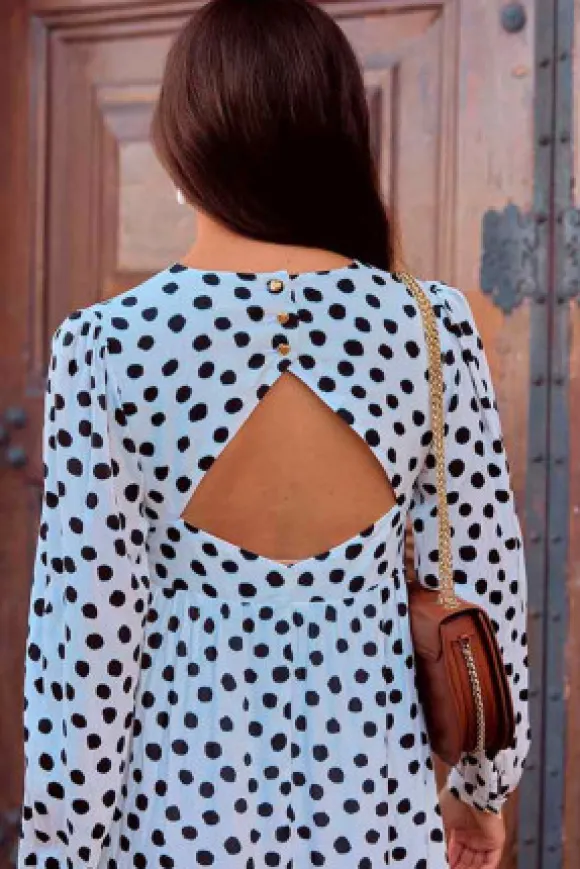 ROBE PÉTIA POIS NOIR