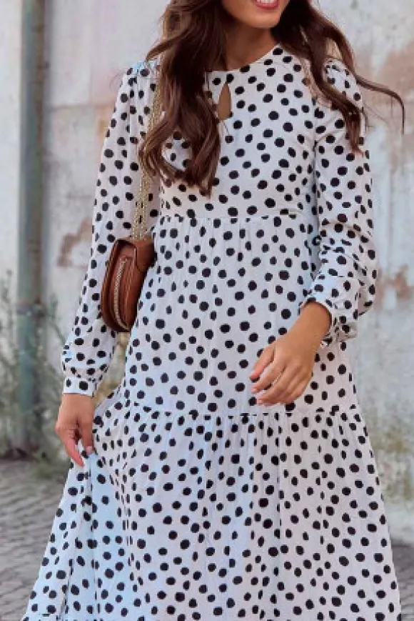 ROBE PÉTIA POIS NOIR
