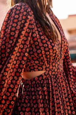 ROBE ROCH IMPRIMÉ LOTUS