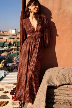 ROBE ROCH IMPRIMÉ LOTUS