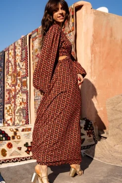 ROBE ROCH IMPRIMÉ LOTUS