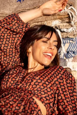 ROBE ROCH IMPRIMÉ LOTUS