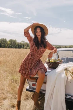 ROBE ROSALIE LIBERTY MANDARINE