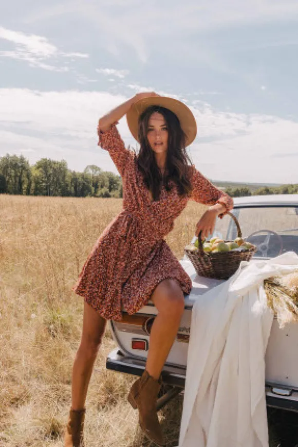 ROBE ROSALIE LIBERTY MANDARINE