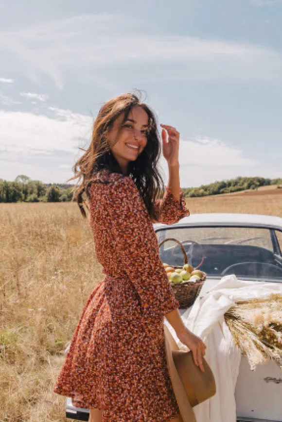 ROBE ROSALIE LIBERTY MANDARINE